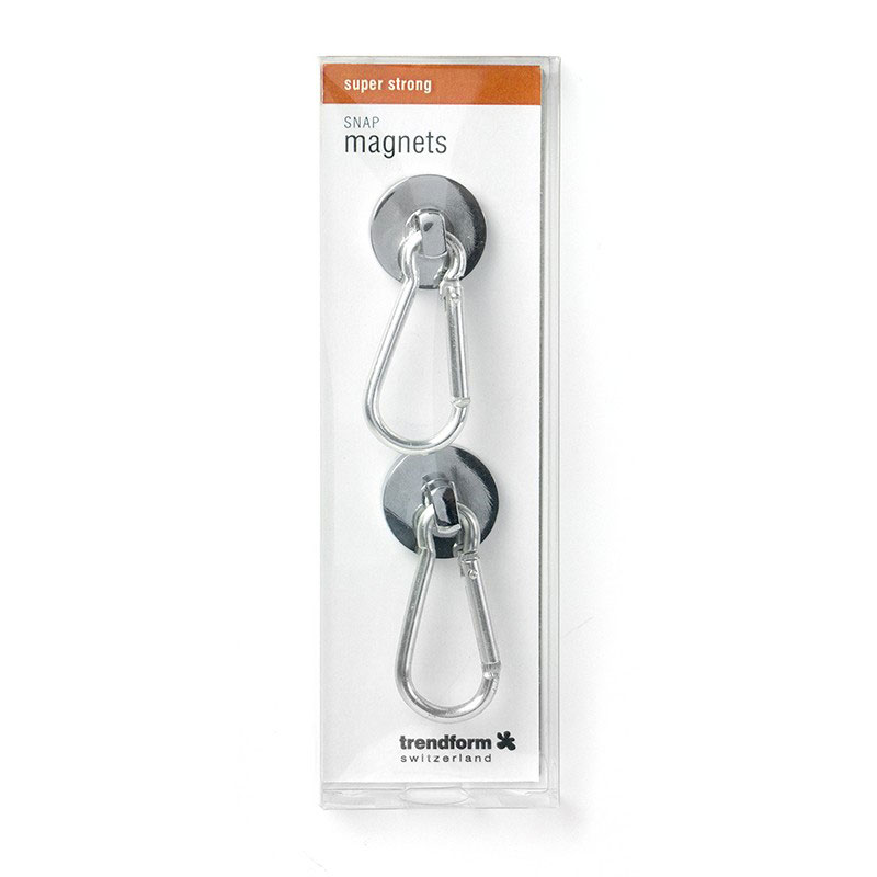 Pottemagnet med karabinhage, Ø25 mm (2 stk.)