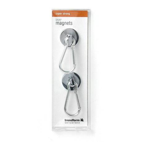 Pottemagnet med karabinhage, Ø25 mm (2 stk.)