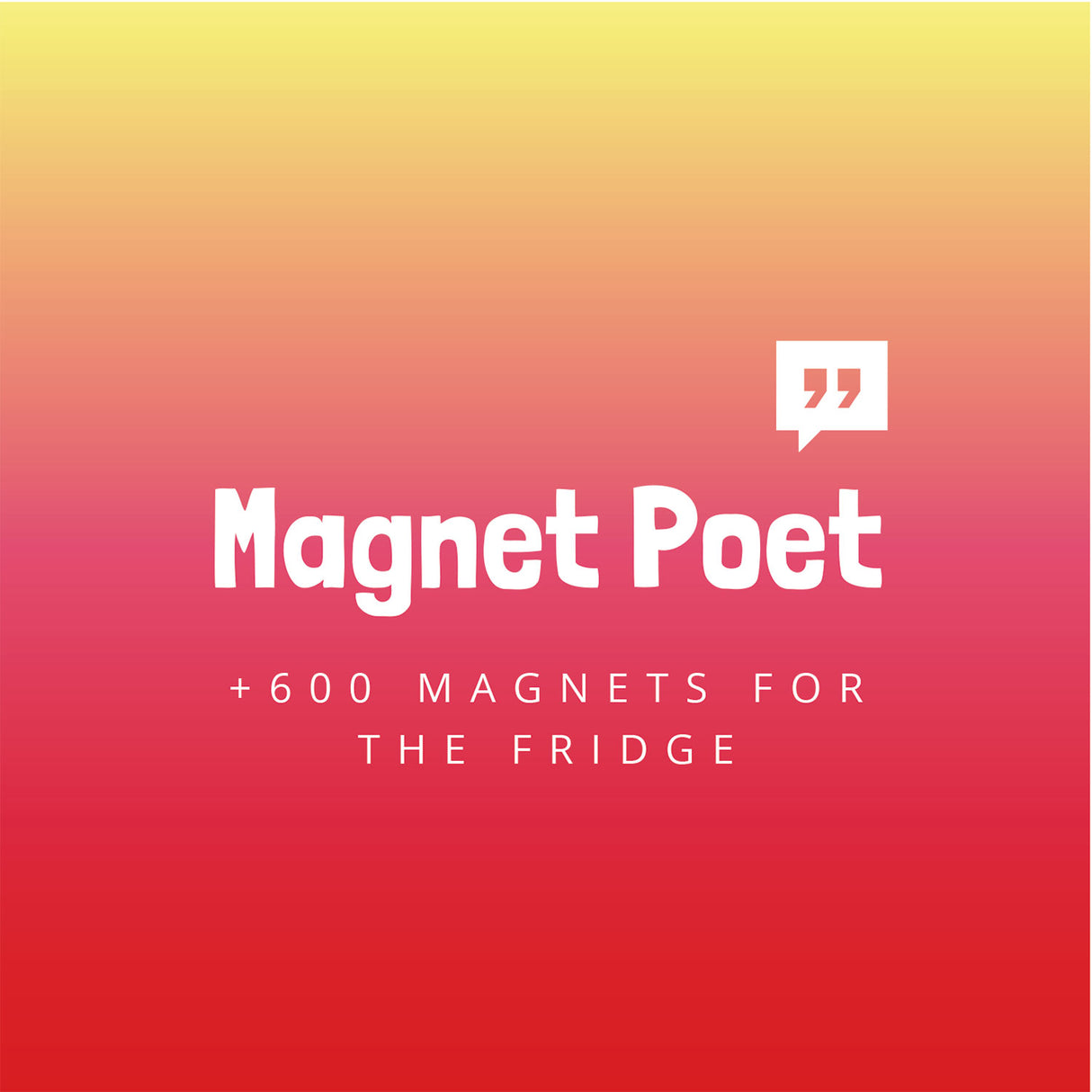 MagnetPoet XL engelsk - Fridge Poetry (+600 stk.)