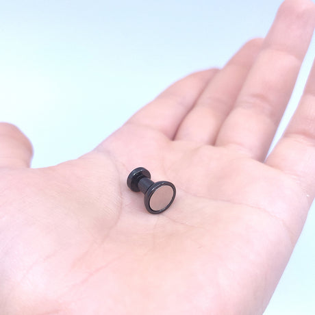 STIFT magneter, sort metal 10-pak - køleskabsmagneter