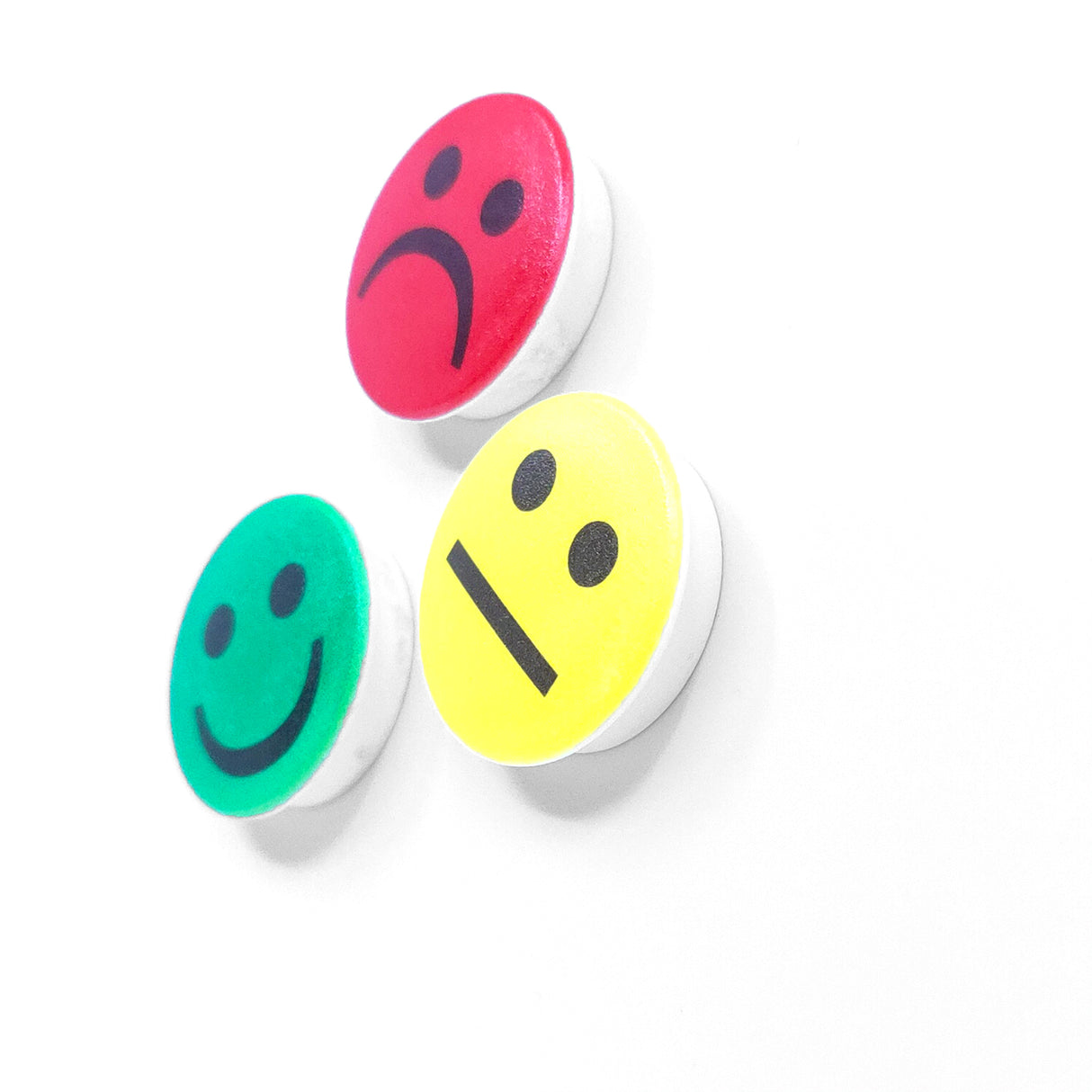 Smiley Magnet gul, Neutral - Kraftig magnet