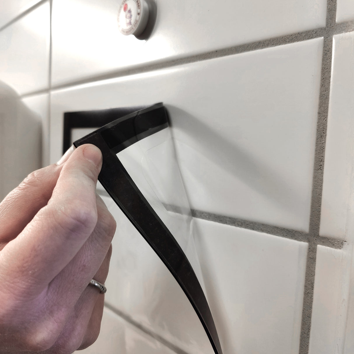 Magnetisk lomme A4, Sort m/Skrivefelt