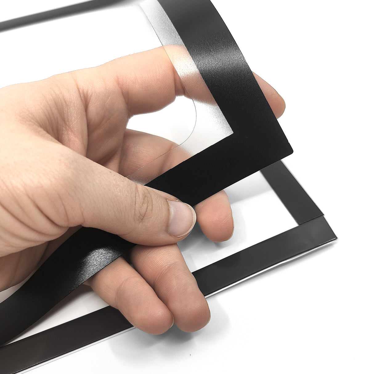 Magnetisk lomme A4, Sort m/Skrivefelt