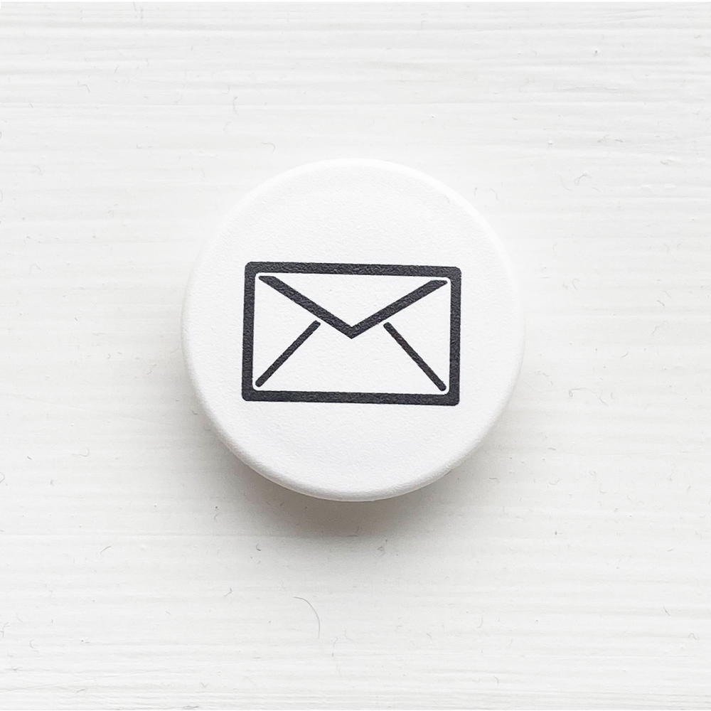 Symbolmagnet brev-ikon - Kontormagnet