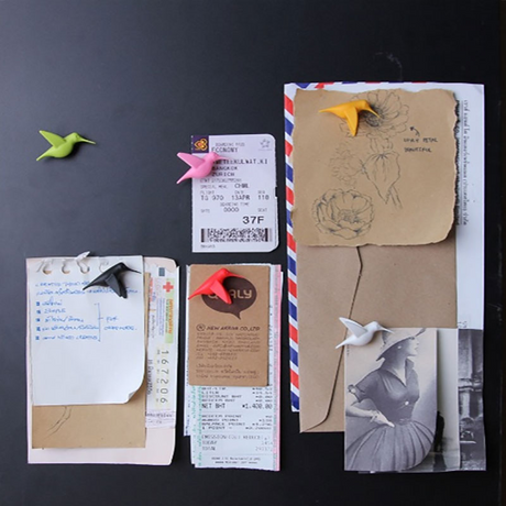 Hummingbird mix, 6-pak - køleskabsmagneter