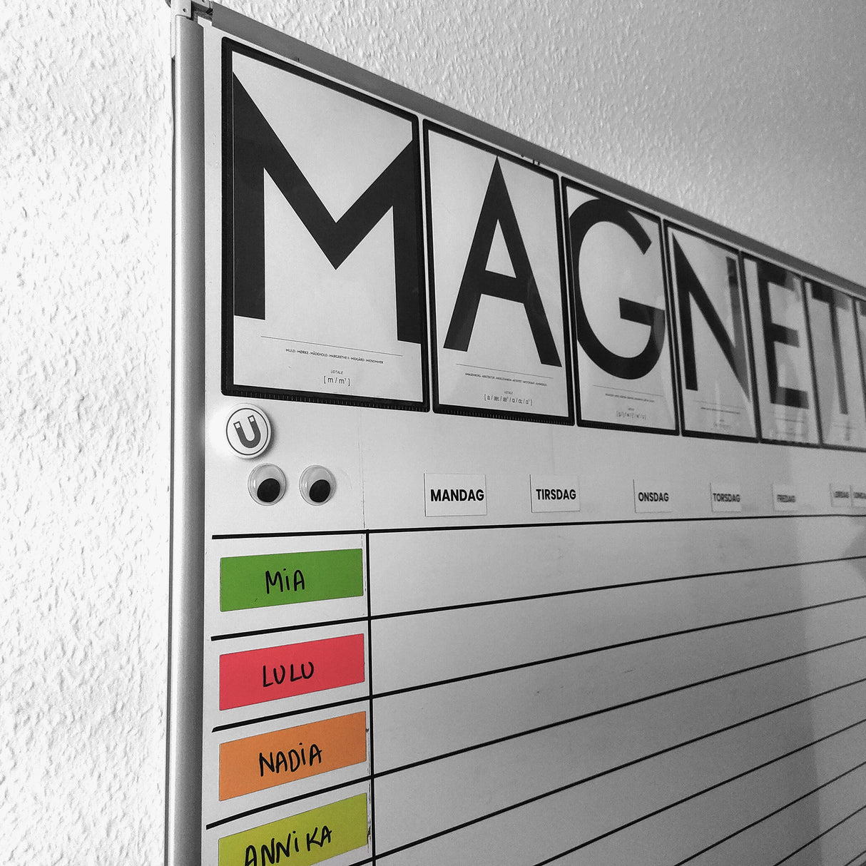 Samlesæt tavlepakke basis m. ugedage (50 dele)