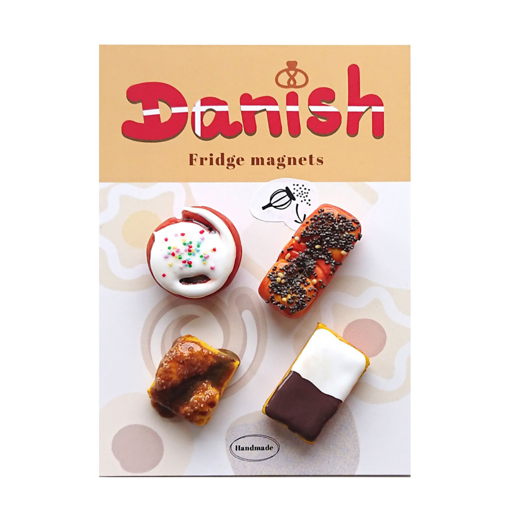 Wienerbrød Magneter vol. 2, 4-pak - køleskabsmagneter