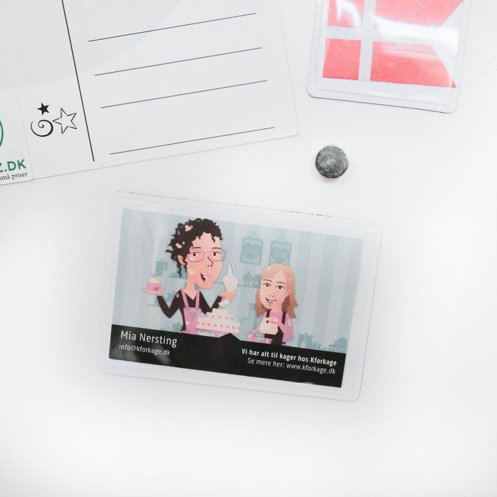 Magnetlomme 6x9 cm., Hvid