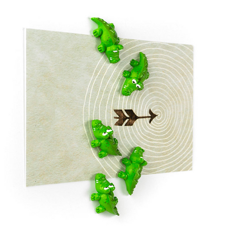 Krokodille magneter, 5-pak - køleskabsmagneter