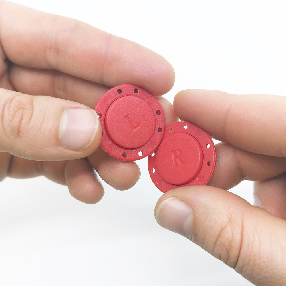 Sy-i-magnet knap rund Ø26 mm., rød