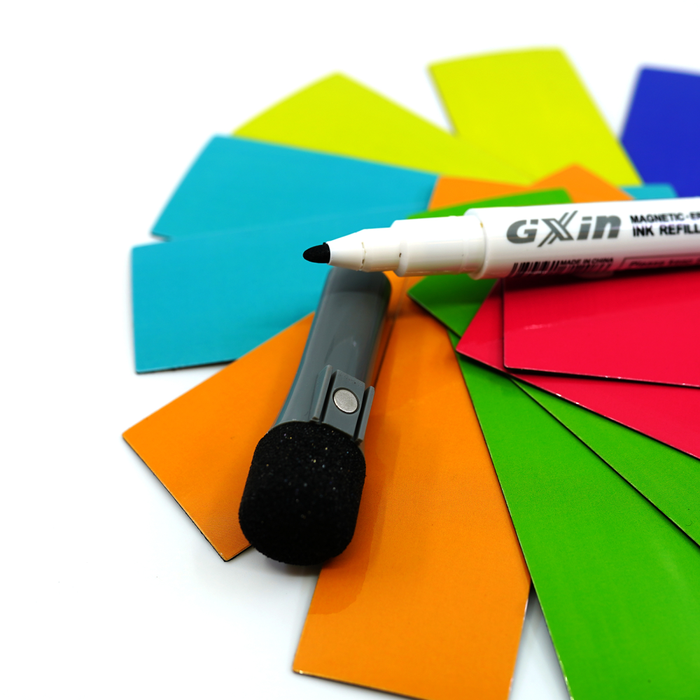 MagNotes 12-pak 10x3 cm. m/boardmarker