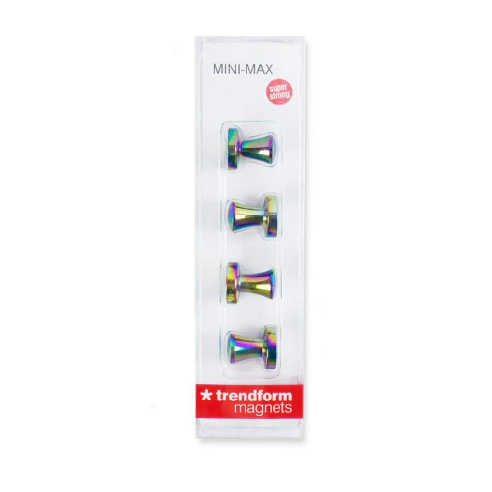 Kraftig magnet mini-max, Rainbow 4-pak