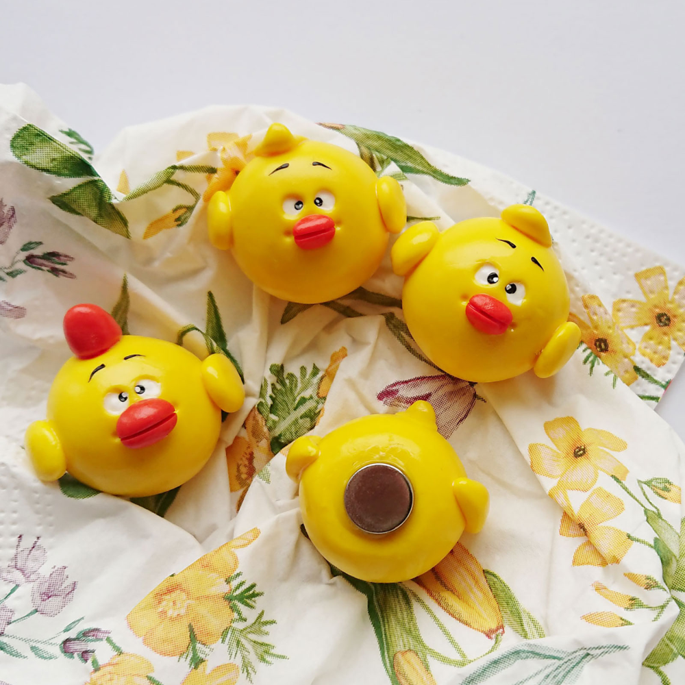 Kylling Magneter, 4-pak - køleskabsmagneter