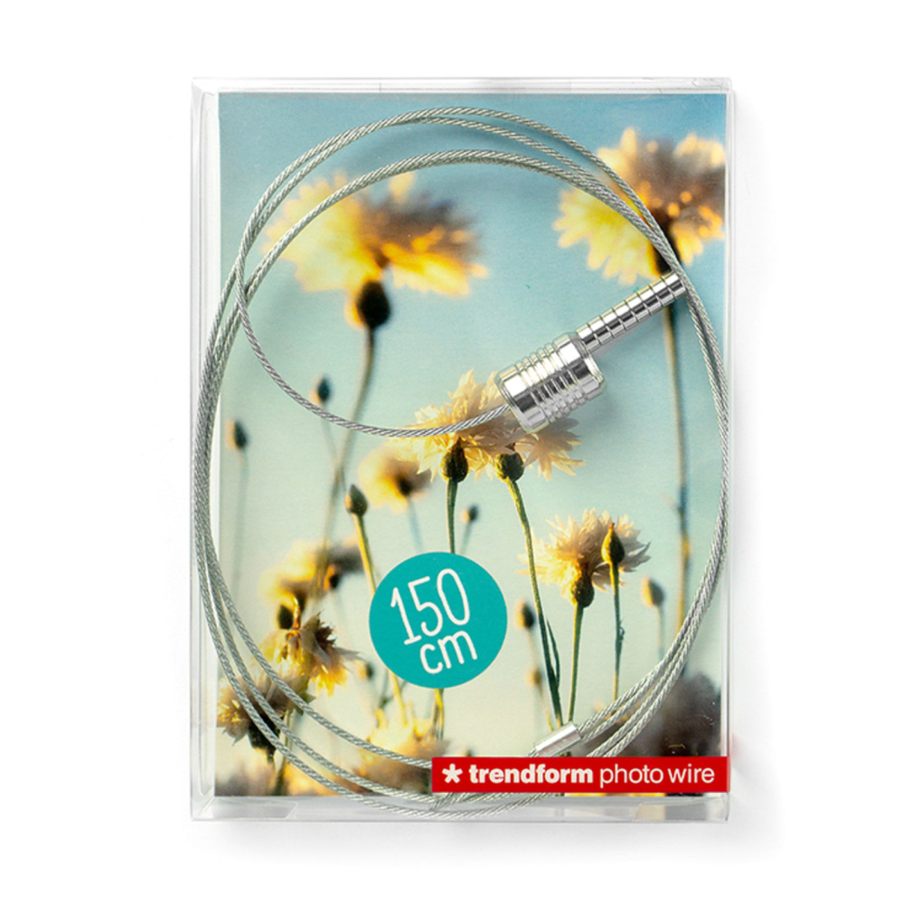 Stål snor m. 8 magneter 6x3 mm. & metallod (150 cm.)