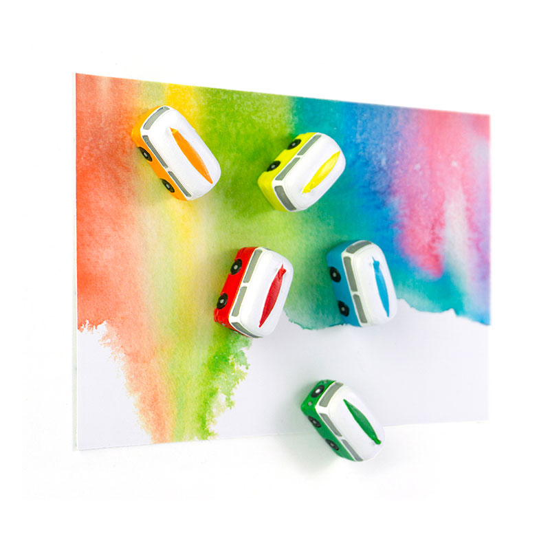 CAMPER magneter, 5-pak - køleskabsmagneter