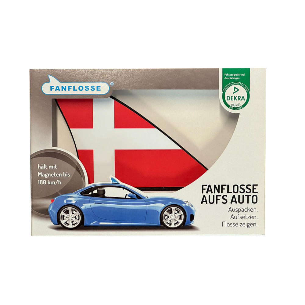Flag til bilen 19x14 cm. (Danmark) - Magnetisk