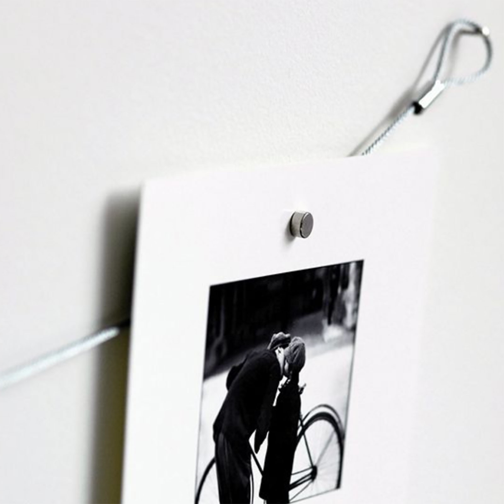 Stål snor m. 15 magneter 6x3 mm. (200 cm.)