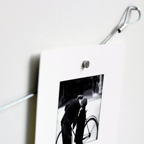 Stål snor m. 15 magneter 6x3 mm. (200 cm.)