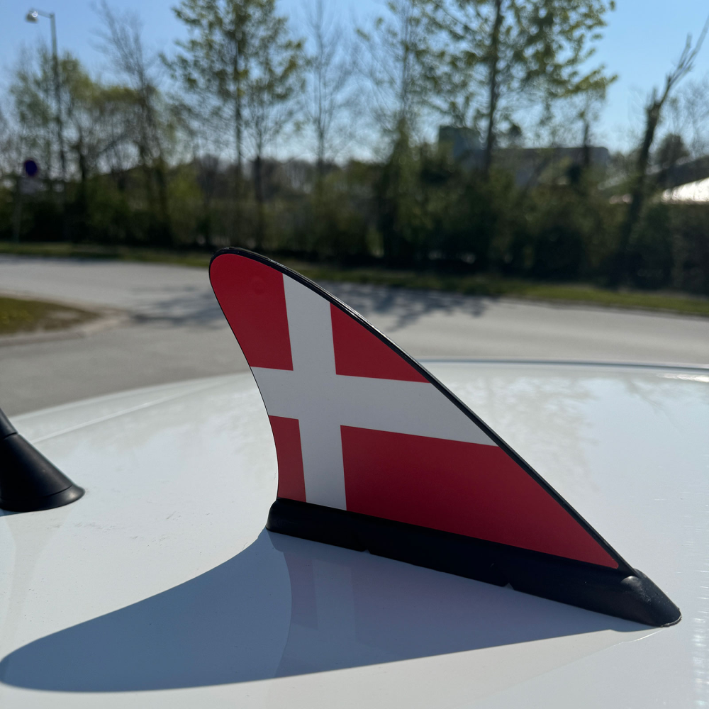 Flag til bilen 19x14 cm. (Danmark) - Magnetisk