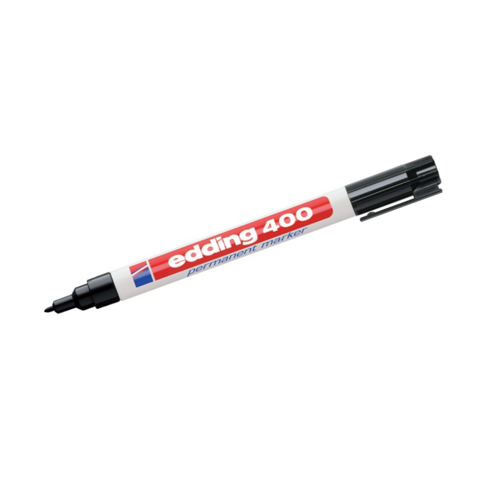 Edding 400 Permanent Marker, Sort (1 mm.)