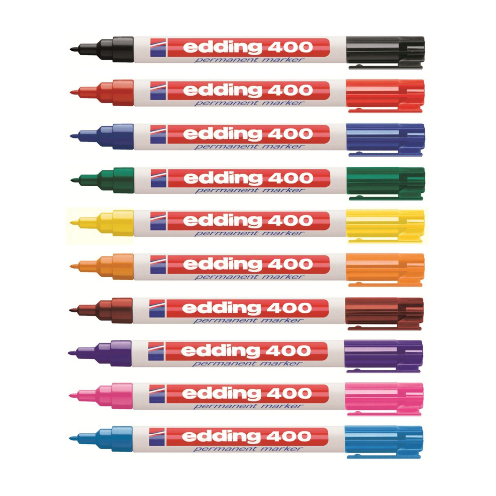 Edding 400 Permanent Marker, Mix 10-pak (1 mm.)