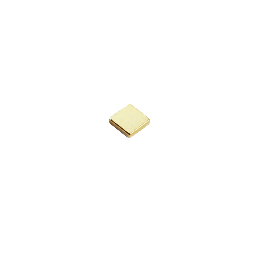 Power magnet, Blok 5x5x1 mm., Guld
