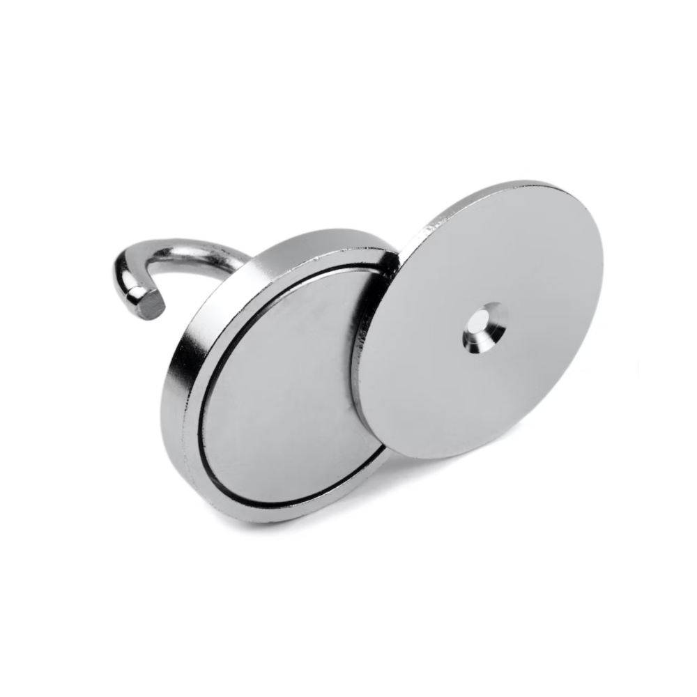 Undersænket metalplade Ø62 mm.