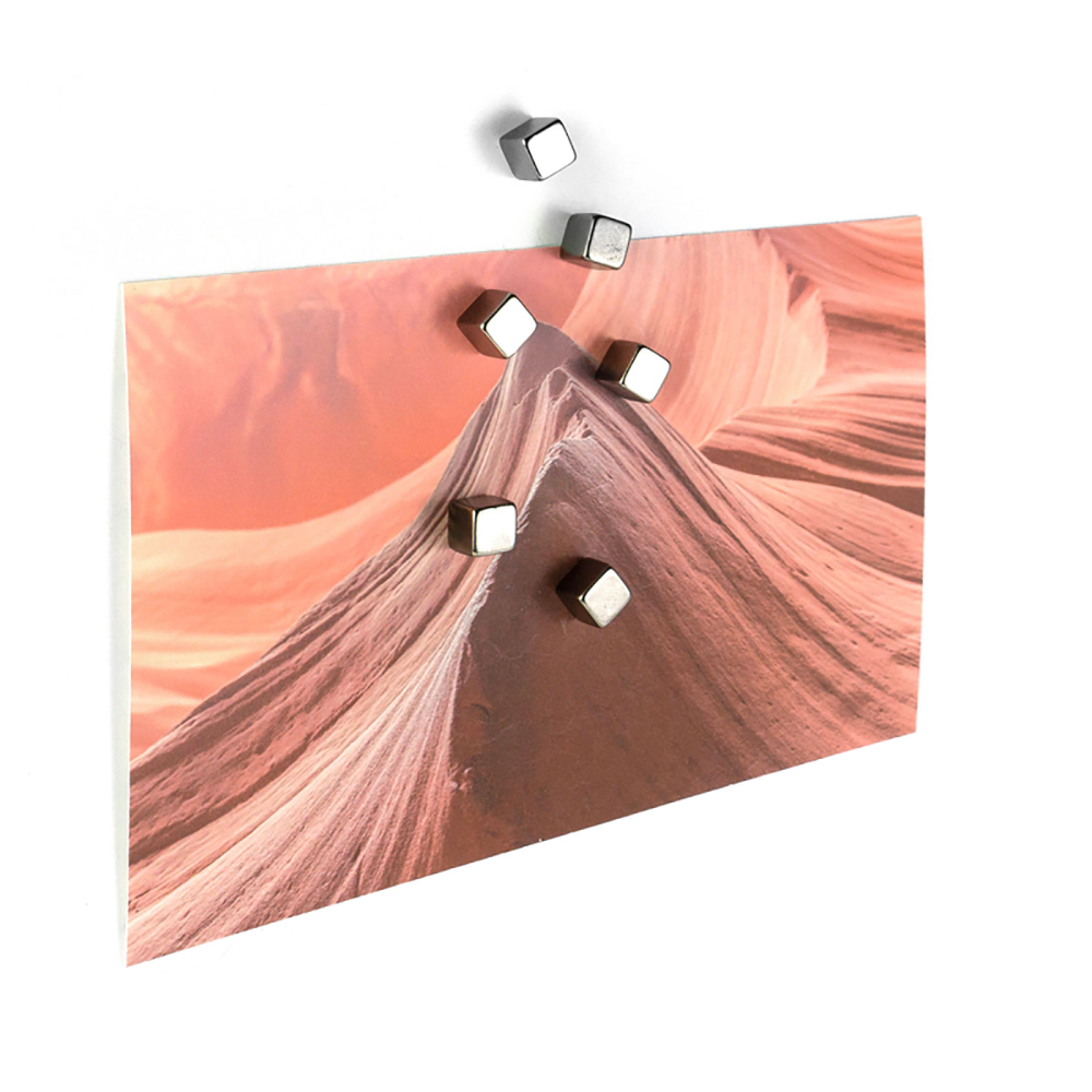 CUBE power magneter 8x8x8 mm., 6-pak sølv