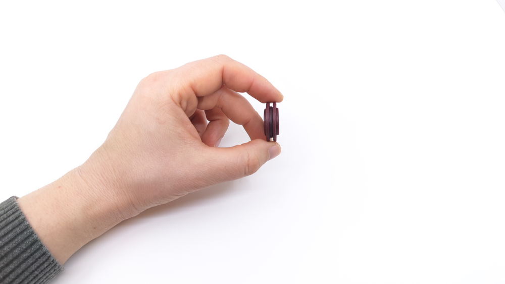 Sy-i-magnet knap rund Ø26 mm., mørk lilla