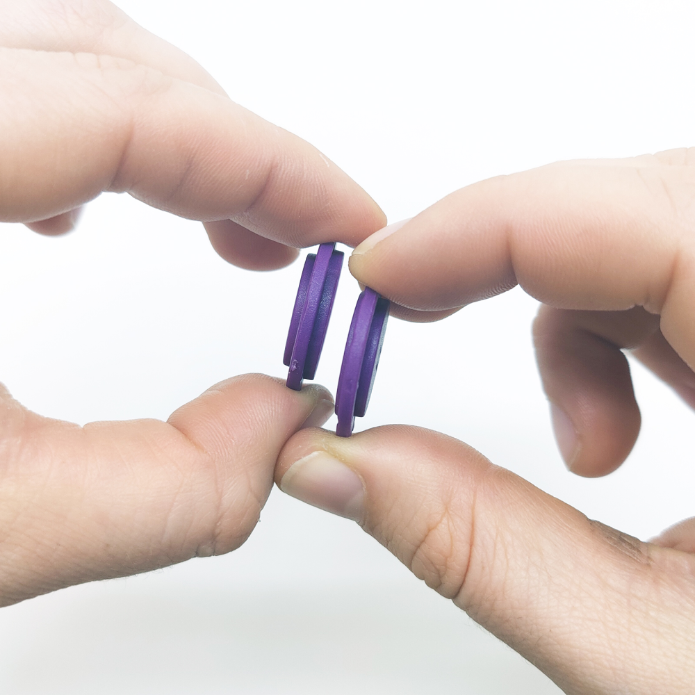 Sy-i-magnet knap rund Ø26 mm., lilla