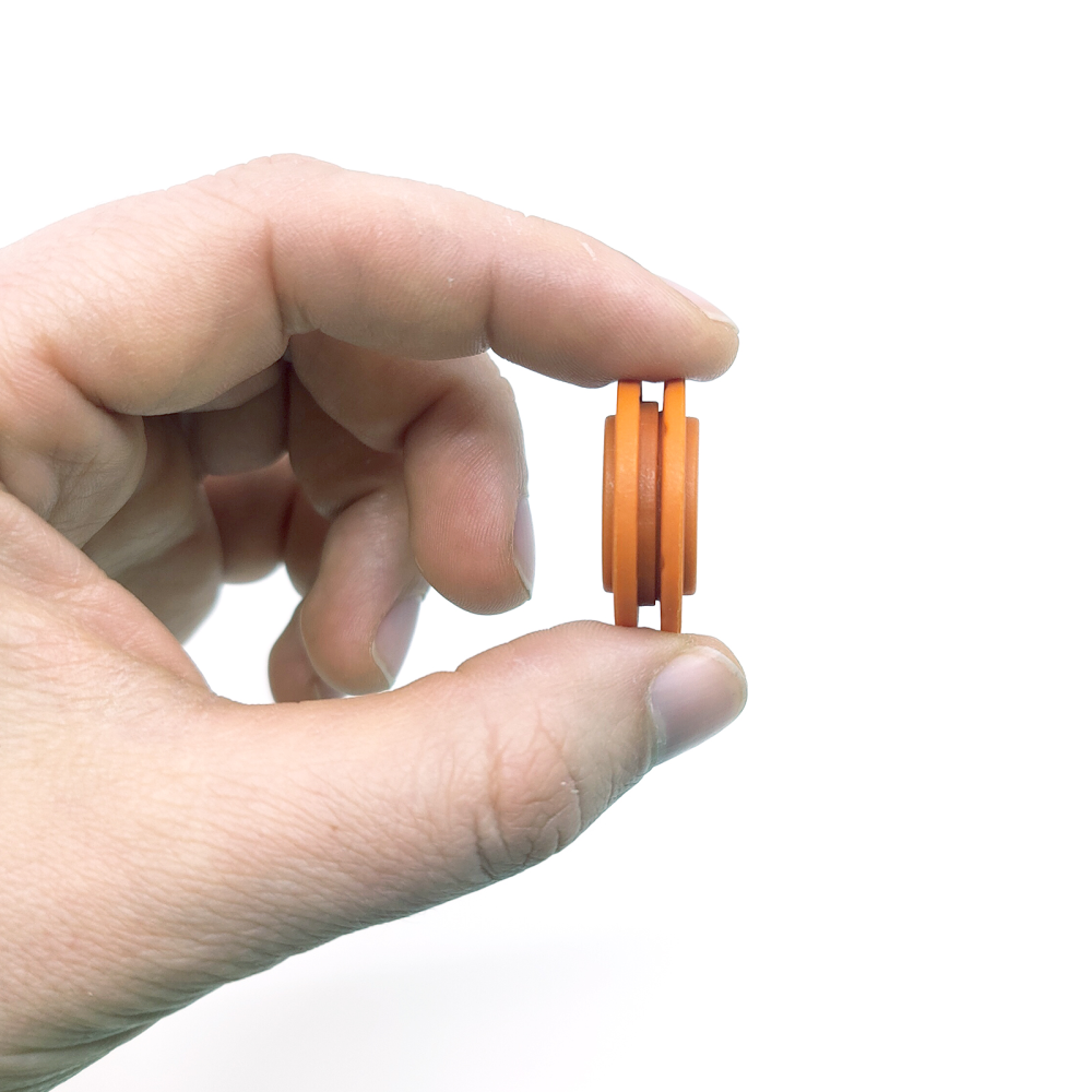 Sy-i-magnet knap rund Ø26 mm., orange