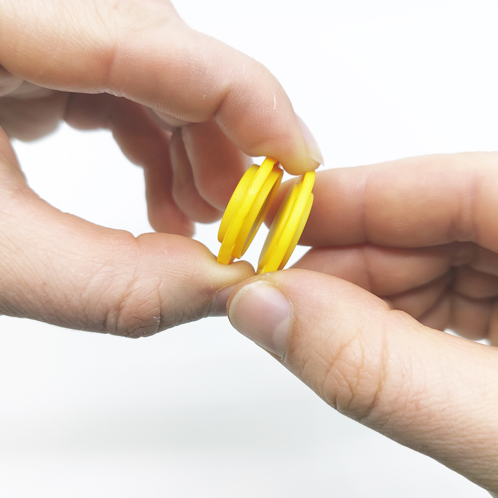 Sy-i-magnet knap rund Ø26 mm., gul