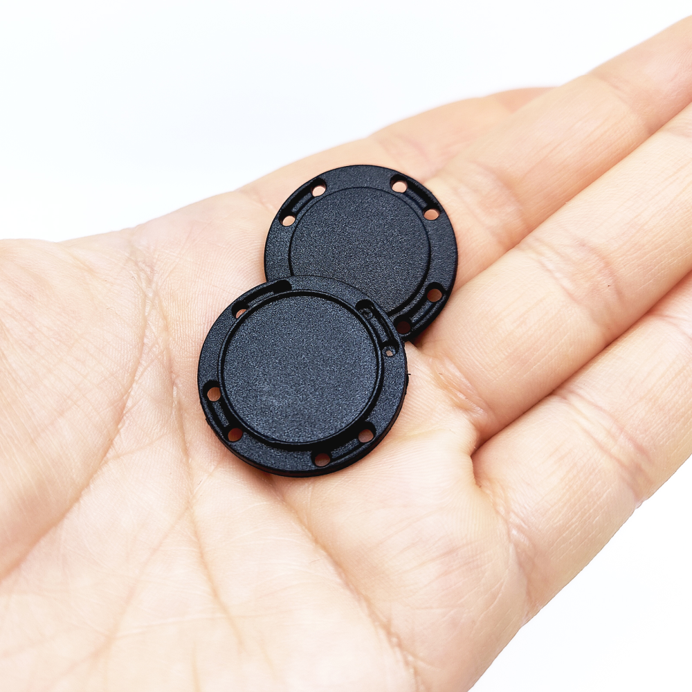 Sy-i-magnet knap rund Ø26 mm., sort