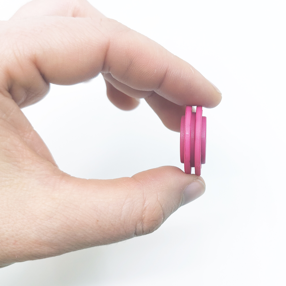 Sy-i-magnet knap rund Ø26 mm., mørk rosa