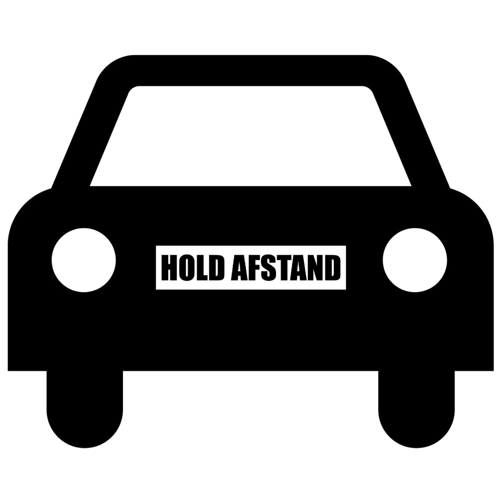 HOLD AFSTAND - magnetskilt til bil