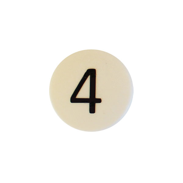 Stærk symbol-magnet, Hvid Rund (4)