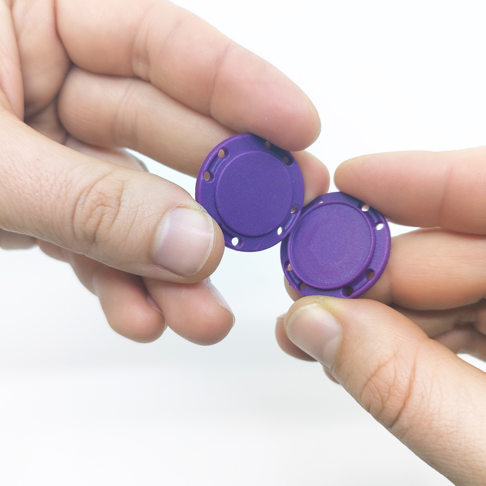 Sy-i-magnet knap rund Ø26 mm., lilla