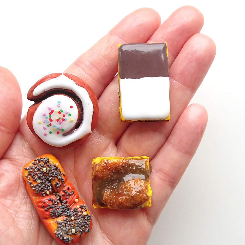 Wienerbrød Magneter vol. 2, 4-pak - køleskabsmagneter