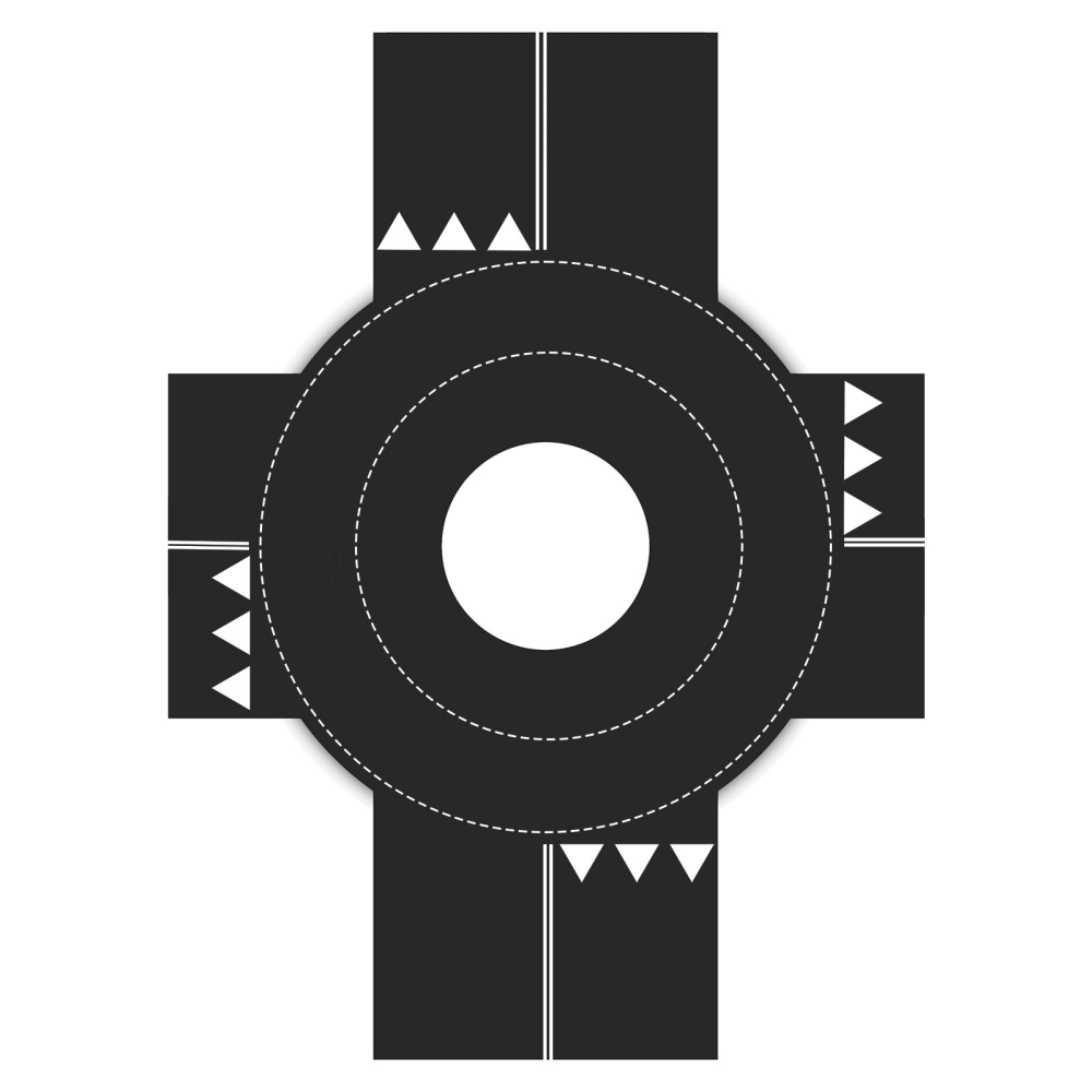 Køreskole-magneter #4 - Rundkørsel (1 ark)