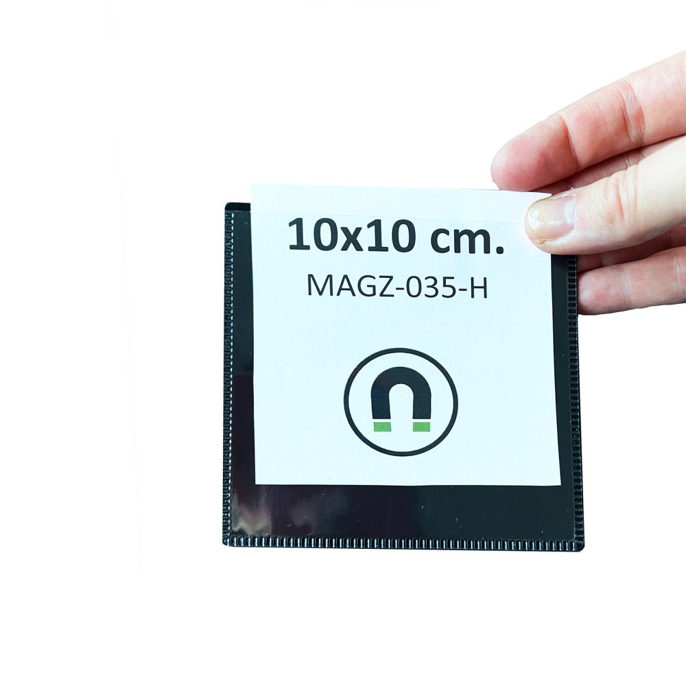 Magnetlomme 10x10 cm., Sort