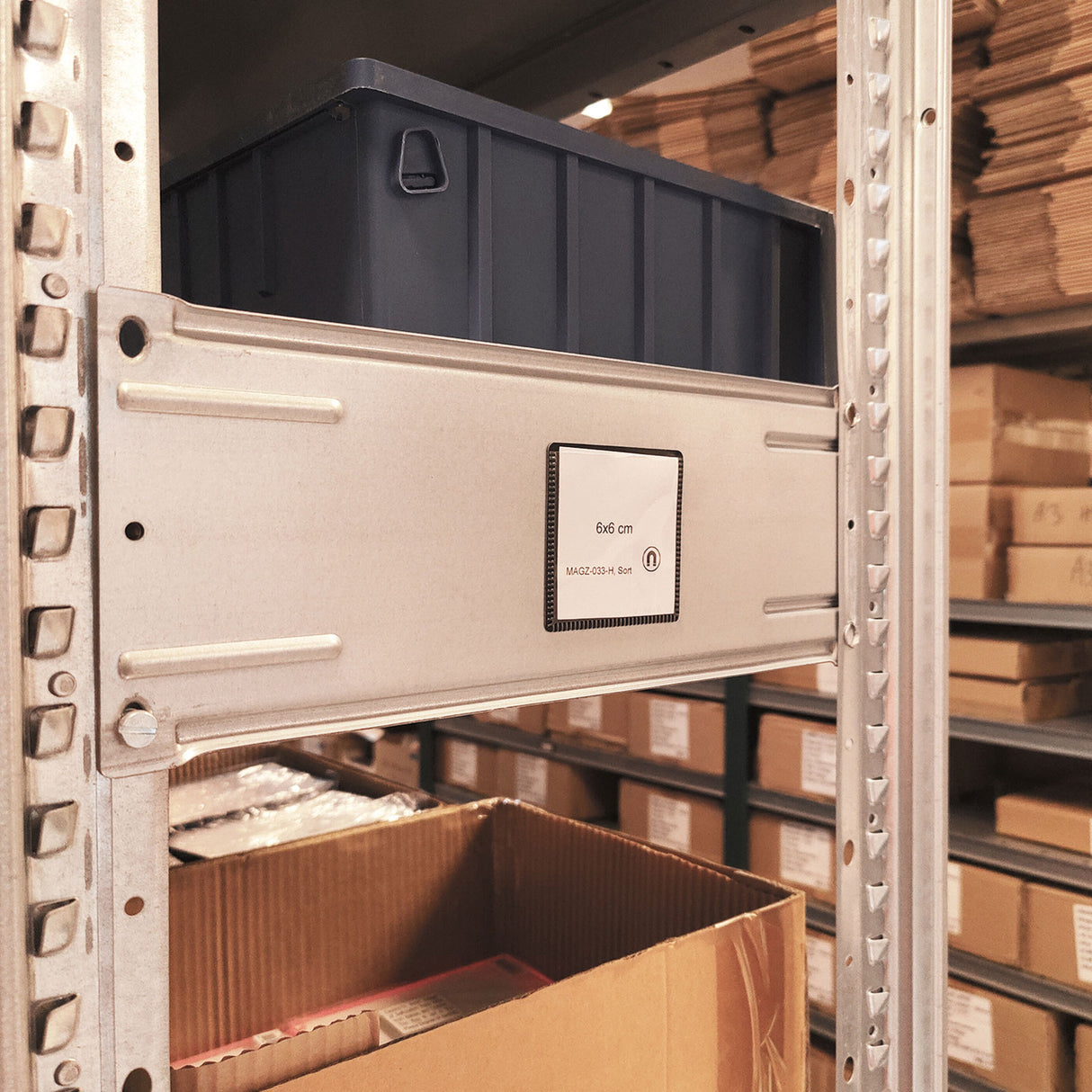 Magnetlomme 6x6 cm., Sort