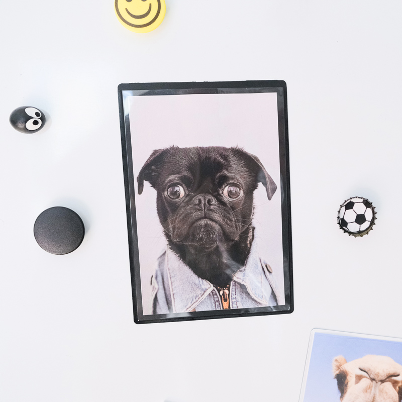 Magnetlomme 10x15 cm., Sort