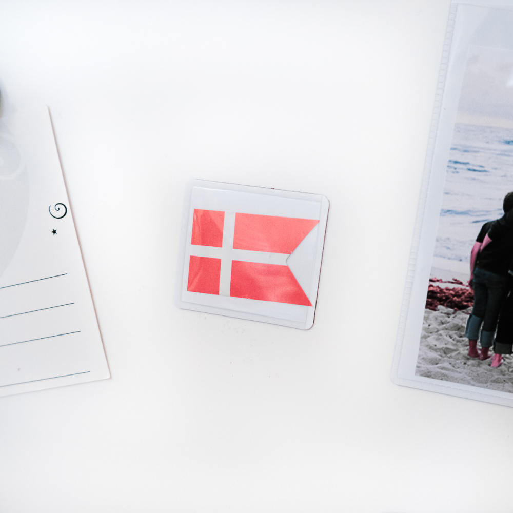 Magnetlomme 4x4,5 cm., Hvid