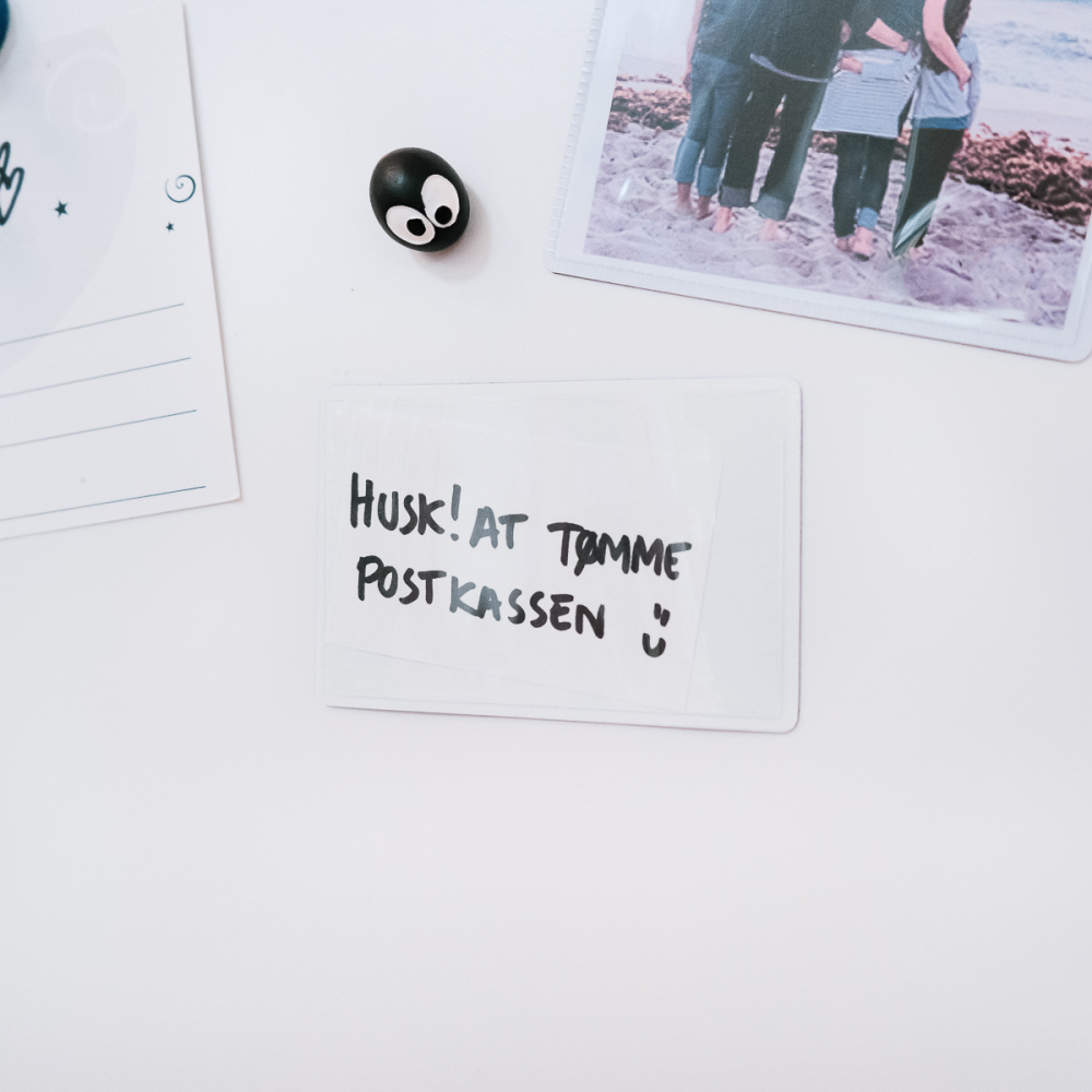 Magnetlomme 9x6 cm., Hvid