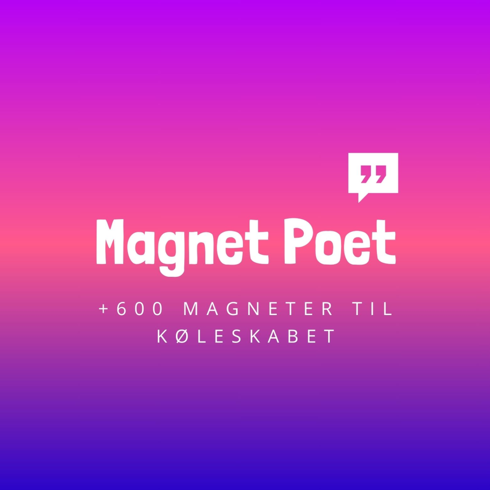 MagnetPoet tilkøb - Køleskabspoesi (20 egne ord)