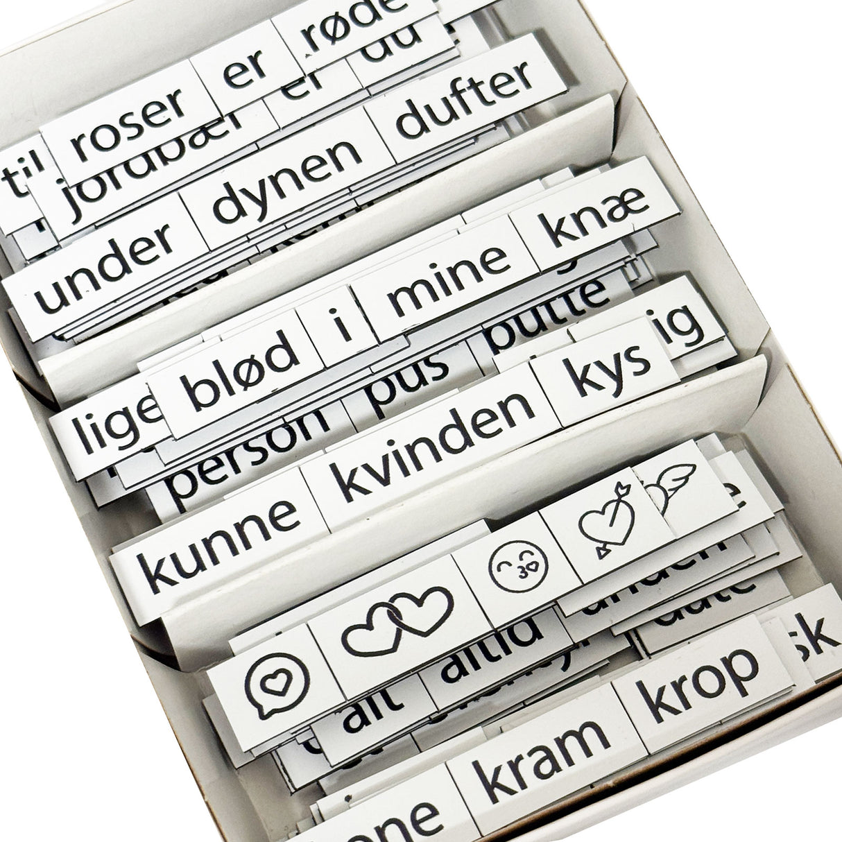 MagnetPoet KÆRLIGHED dansk - Køleskabspoesi (250 stk.)