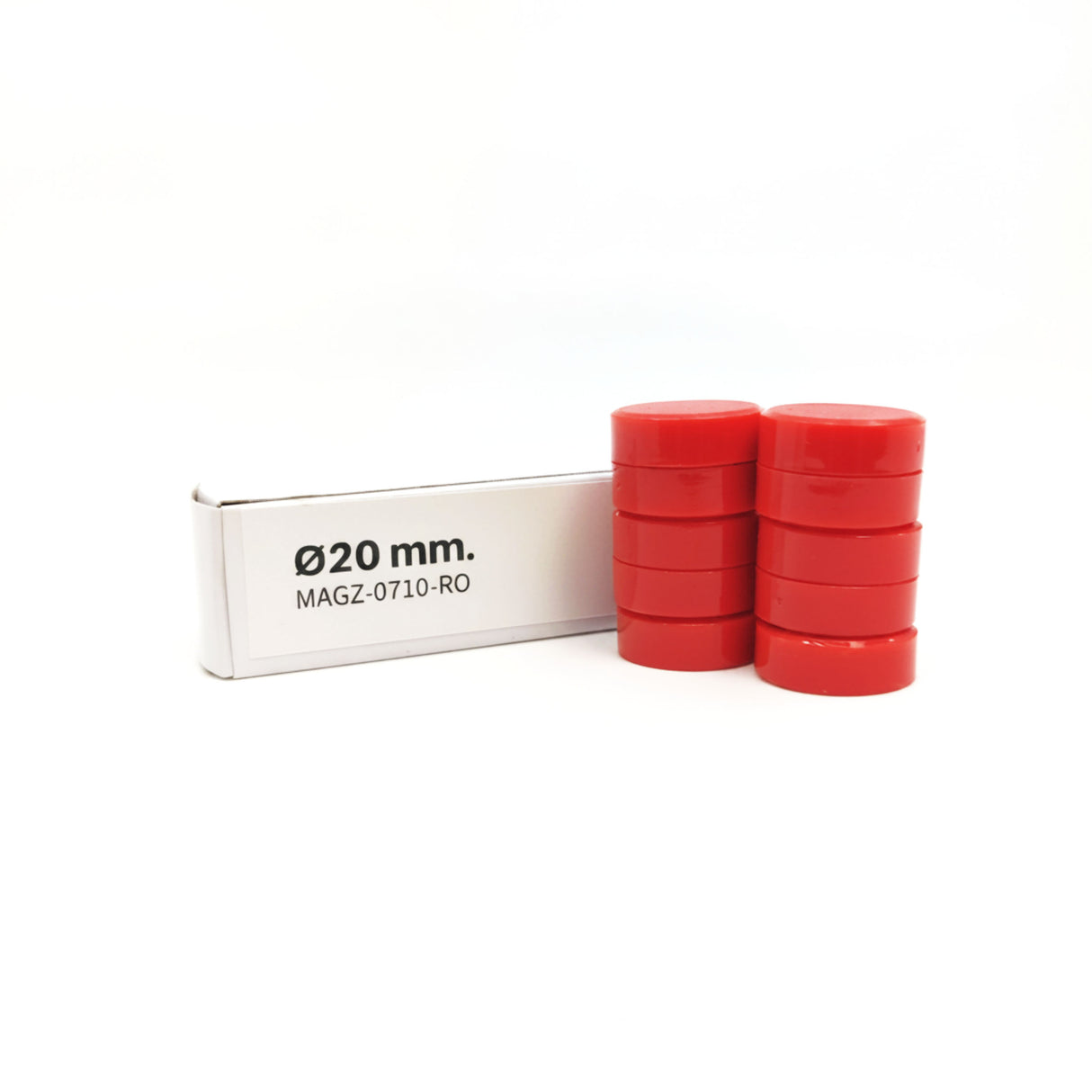 Magnordic Kontormagnet, Rød Ø20 mm. (10-pak)