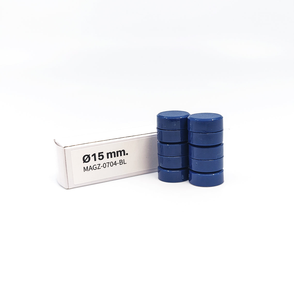 Magnordic Kontormagnet, Blå Ø15 mm. (10-pak)