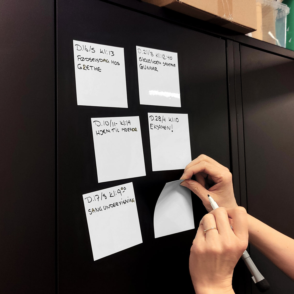 MagNotes 6-pak 10x10 cm. - Hvid