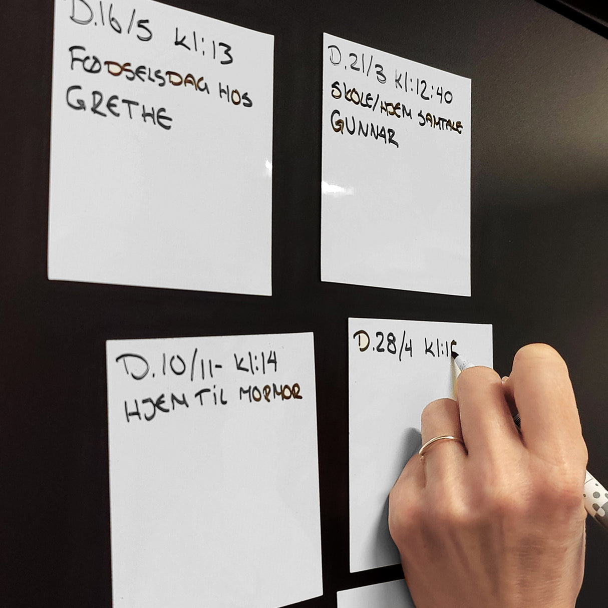 MagNotes 6-pak 10x10 cm. - Hvid